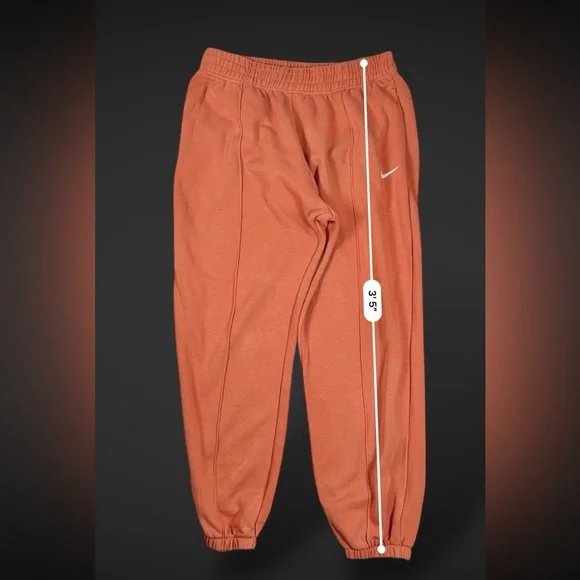 Nike Women’s Rust Orange Sportswear Essential Fleece Joggers Sweatpants Size L - Picture 13 of 17